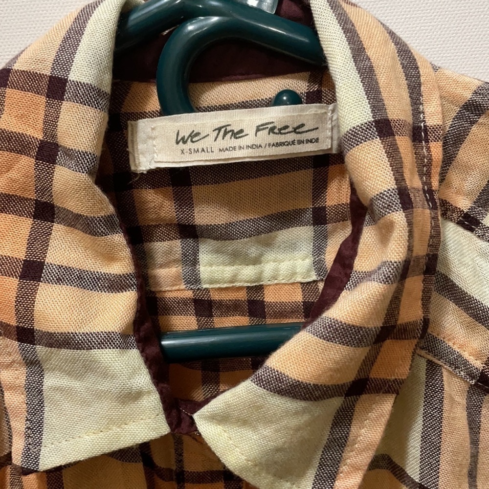 We The Free Peach Tree Combo Plaid Top - Picture 6 of 13